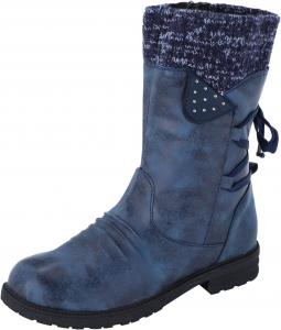 Женские зимние ботинки на снег Вязаные голенища Водонепроницаемые зимние ботинки Нескользящие полностью с мехом Зимние уютные ботинки для улицы Комфортная зимняя обувь для трекинга Generic, C01-Blue