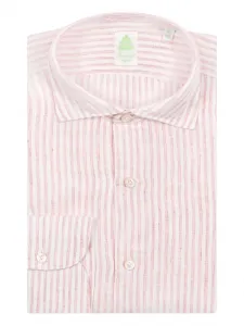 Рубашка в полоску на пуговицах Finamore 1925 Napoli, белый