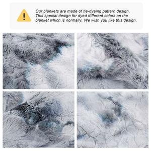 Роскошное двустороннее одеяло из лохматого искусственного меха для дивана, дивана и кровати PiccoCasa, черный