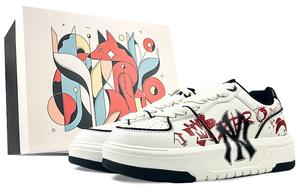 Кроссовки для скейтбординга Chunky Liner унисекс с низким верхом, черные/красные Mlb