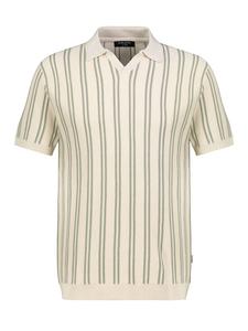 Рубашка-поло Sublevel, бежевый/зеленый