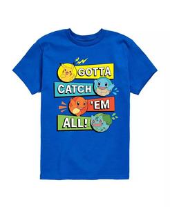 Футболка с графическим принтом Big Boys Pokemon Gotta Catch Em All Hybrid, синий