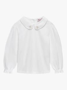 Детский топ Amelia с бантом Trotters, White/Gold