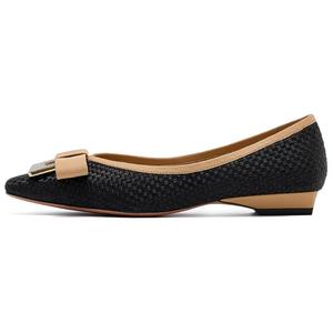 ELLE Женские повседневные туфли на один каблук черные, цвет Black