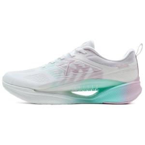 XTEP Дышащие и легкие кроссовки с низким верхом для повседневного бега, женские, белые, фиолетово-зеленые