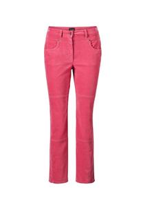 Короткий размер: удобные брюки из бархата с эффектом потертости Goldner, розовый