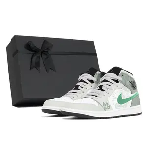 Jordan Air 1 Dust, Green Light, Box устойчивые к истиранию мид-топ винтажные баскетбольные кроссовки для мужчин, светло-зеленый