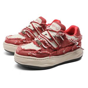 MODENGPAN Низкие кроссовки для скейтбординга унисекс красные