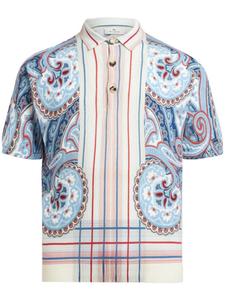 ETRO рубашка поло с принтом пейсли, синий