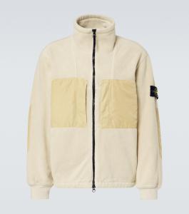Флисовая куртка Compass из хлопковой смеси Stone Island, Plaster