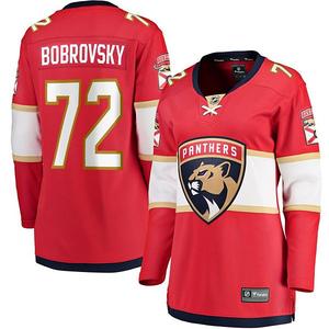 Женская домашняя джерси Sergei Bobrovsky Florida Panthers красная Fanatics