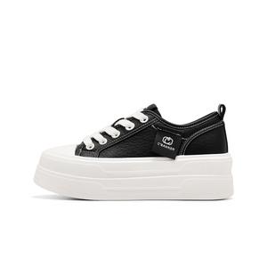 C°BANNER Женские скейтерские кеды с низким верхом устойчивые к истиранию черные, цвет Black