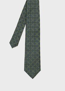 Галстук в клетку и точку Paul Smith, цвет Khaki 2