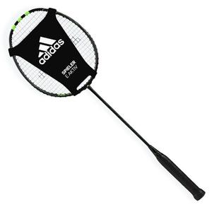Adidas Полностью карбоновая бадминтонная ракетка для контроля мяча Защита и атака Начальный уровень Унисекс Натянутая Черно-синяя