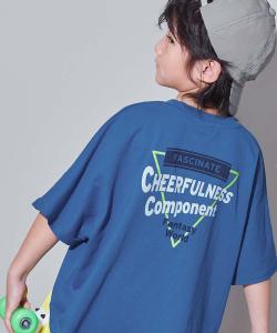 Футболка с коротким рукавом и крупным силуэтным принтом "Дьявольская лаборатория" из 100% хлопка.