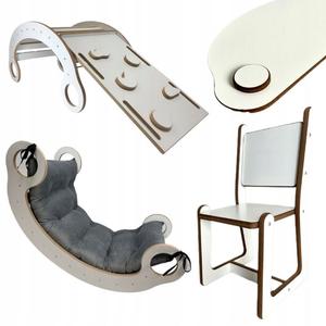 Подушка-качалка Серый настенный стул и столешница Gugi