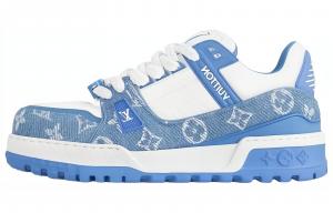 LOUIS VUITTON Кроссовки для скейтбординга Trainer Maxi Low-Top унисекс, синие, белые