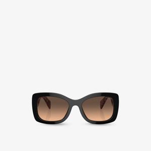 Солнцезащитные очки pr a08s в овальной оправе из ацетата Prada, фиолетовый