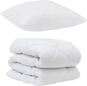 Комплект постельного белья с подушками, 2 шт., белая микрофибра vidaXL