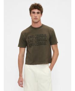 (U) Укороченная футболка из плотного денима с логотипом GAP