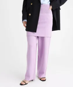 Хлопковые кашемировые трикотажные брюки Babylone, цвет Lavender 95