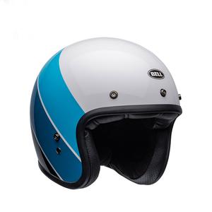 Сертифицированный шлем 3/4 CCCECEDOT из композитного волокна / углеродного волокна для мотоциклов BELL, белый