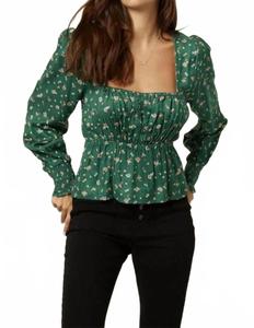 Топ Colette с длинными рукавами и цветочным принтом изумрудно-зеленого цвета O'Neill