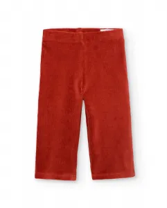 Широкие детские брюки из микровельвета однотонные Boboli, темно-коричневый