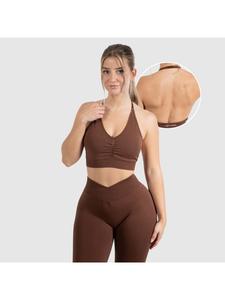 SMILODOX Спортивный бюстгальтер Silvia Scrunch коричневого цвета