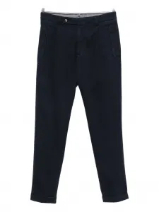 Ретро плиссированные брюки с манжетами Berwich, синий