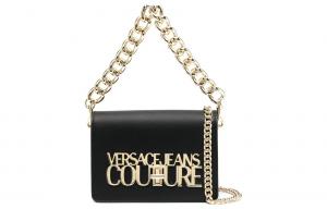 Женская черная искусственная кожа сумка через плечо VERSACE JEANS COUTURE, Set (Bag+Dust Bag)