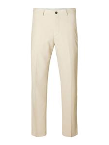 SELECTED Брюки 'SLHNeli' Slim fit со складками в цвете шамуа