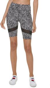 Женские байкерские шорты с высокой талией и принтом от Tommy Hilfiger, Black