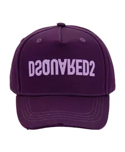 Хлопковая бейсболка с обратным логотипом Dsquared2, фиолетовый