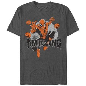 Мужская футболка с рисунком Marvel Spider-Man Amazing Halloween, цвет Charcoal Heather