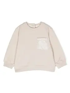 Толстовка из джерси FENDI KIDS, нейтральный