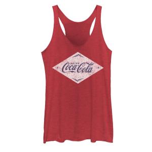 Юниорский напиток Coca-Cola Diamond Badge Напиток Coca Cola Racerback Tank Licensed Character
