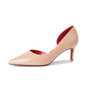 QITUMAUL Тонкие каблуки на шпильке для женщин - нюд, цвет Nude[Heel Height 6.5cm]