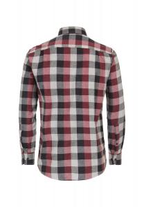 Мужская повседневная рубашка в клетку, комфортная посадка CASAMODA, цвет Dunkelrot