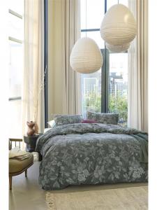 Beddinghouse Фланелевый комплект постельного белья "Mea" зеленого цвета