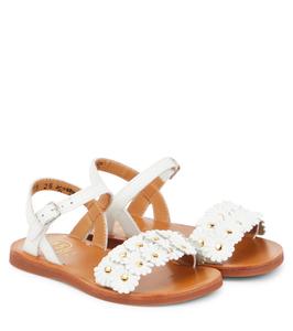 Сандалии из лакированной кожи Plagate Multi Flo Pom d'Api, Softy  Blanc