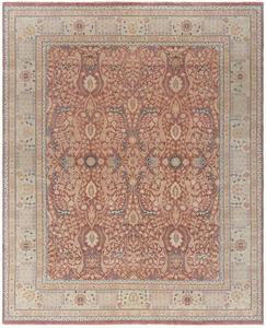 SAFAVIEH, 153 x 244 см, Ковер для пола, коллекция Haj Jalili, цвет Rust & Gold, восточный дизайн, идеален для помещений с высокой проходимостью: гостиная, спальня, столовая (HJ1317B-5)