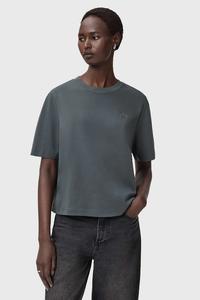 Хлопковая футболка Allsaints, серый