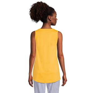 Женская хлопковая туника-майка Lands End Supima с круглым вырезом Lands' End, черный