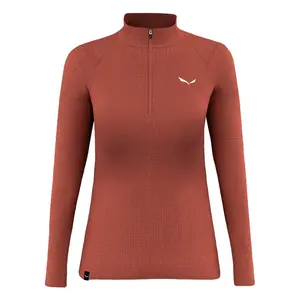 Футболка с длинным рукавом Salewa Zebru Med Warm AMR half zip, оранжевый