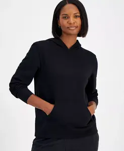 Женская флисовая толстовка с карманом-кенгуру, созданная для Macy's Id Ideology, черный