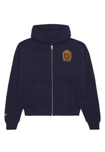 Толстовка с капюшоном на молнии Prohibited, темно-синий/лазурный