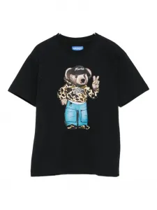 Футболка с принтом медведя MARKET, черный