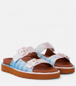 Зигзагообразные сандалии с эффектом омбре Missoni, Blue Ocean