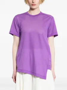 Сетчатая футболка асимметричного кроя Comme Des Garcons, фиолетовый